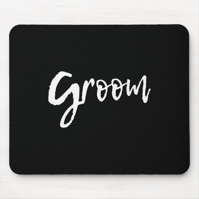Matching Getting Ready Bride &amp; Groom Wedding G Mouse Pad (Front)