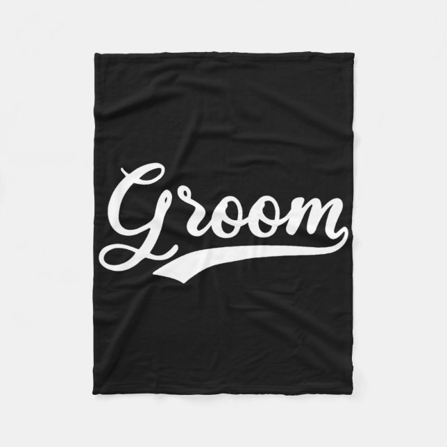 Matching Getting Ready Bride And Groom Wedding Gro Fleece Blanket (Front)