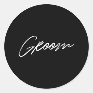 Matching Getting Ready Bride Groom Squad Wedding  Classic Round Sticker