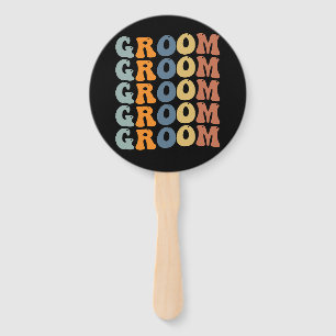 Matching Getting Ready Bride & Groom Wedding Groom Hand Fan
