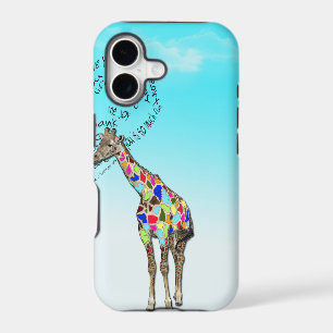 Matching giraffe love heart iphone covers
