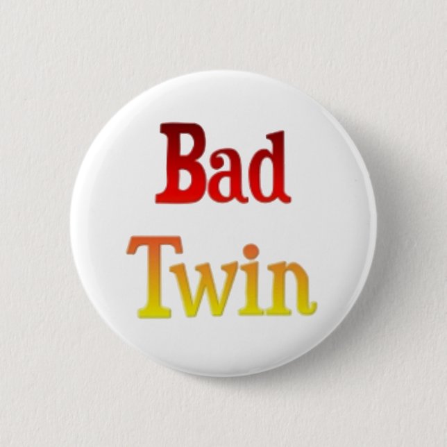 Matching Good Twin Bad Twin Gifts 2 Inch Round Button (Front)
