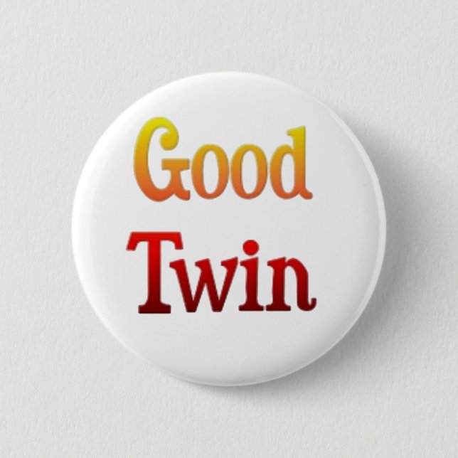 Matching Good Twin Bad Twin Gifts 2 Inch Round Button (Front)