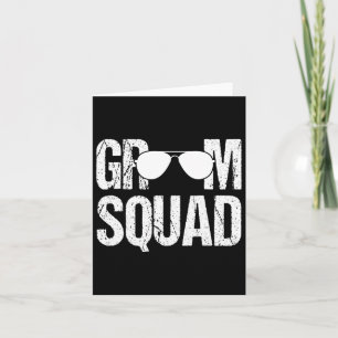 Matching Groomsman Group Bachelor Party Groom Squa Card