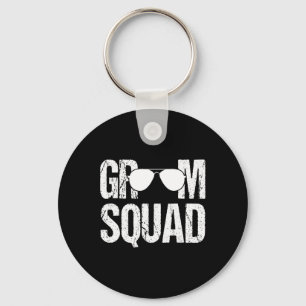 Matching Groomsman Group Bachelor Party Groom Squa Keychain