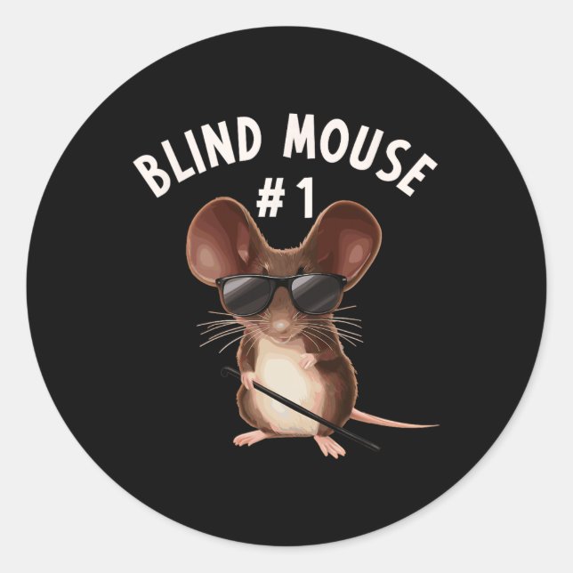 Matching Group Outfit #1 Of 3 - Three Blind Mice C Classic Round Sticker (Front)