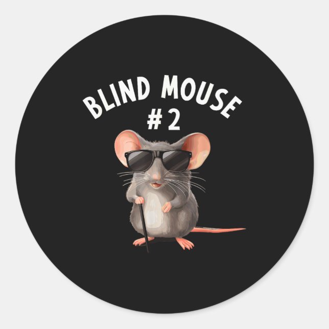 Matching Group Outfit #2 Of 3 - Three Blind Mice C Classic Round Sticker (Front)