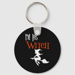 Matching Halloween I'm His Witch_i'm Her Boo Coupl Keychain
