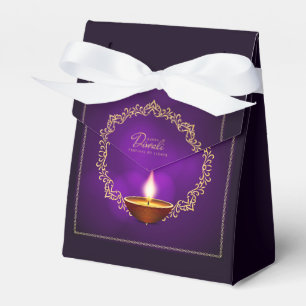 Matching Happy Diwali Purple Favor Box