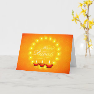 Matching Happy Diwali Yellow Greeting / Invitation