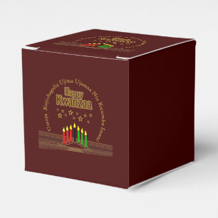 Matching Happy Kwanzaa Seven Principles Favor Box