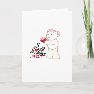 Matching Honeymoon Love You More Couple Style  Card