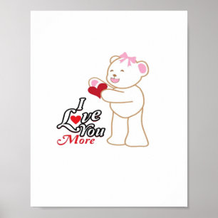 Matching Honeymoon Love You More Couple Style  Poster