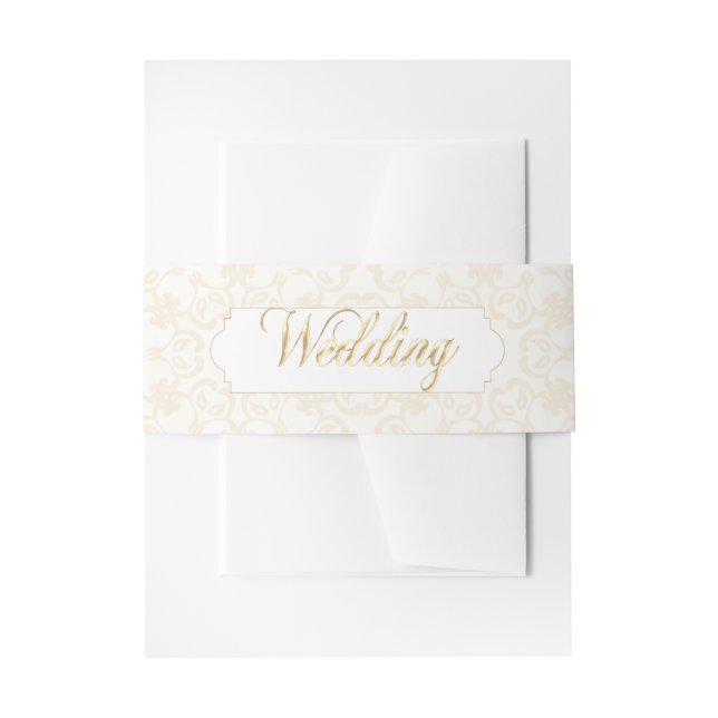Matching Indian Hindu Belly Band Invitation Belly Band (Front Example)