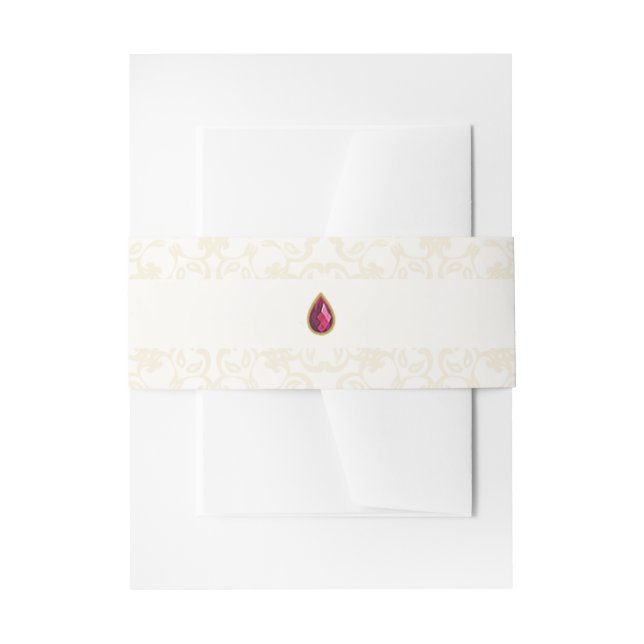Matching Indian Hindu Belly Band Invitation Belly Band (Front Example)