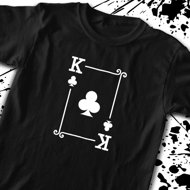 Matching King Clubs Suit Playing Cards Modern T-Shirt (Creator Uploaded)