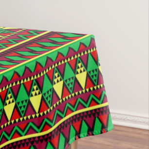 Matching Kwanzaa Yellow Red Black Green Medium Tablecloth
