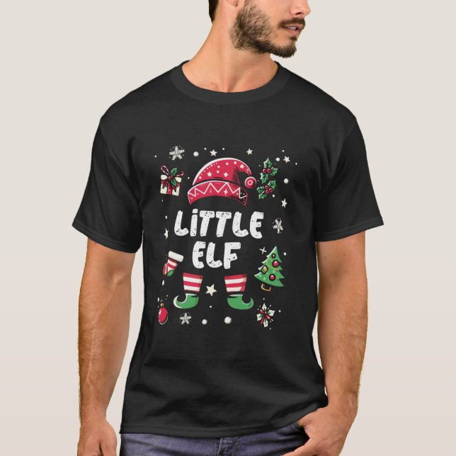 Matching Little Elf Family Christmas Costume Tee L (Front)