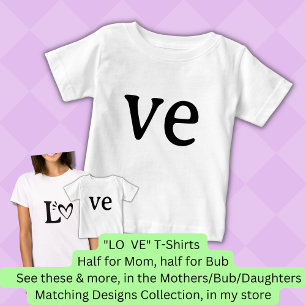 Matching Mother Daughter Baby LOVE Heart T-Shirt