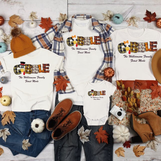 Matching Name Thanksgiving Couple Turkey Gobble A T-Shirt (Creator Uploaded)
