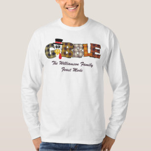 Matching Name Thanksgiving Couple Turkey Gobble B T-Shirt