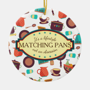 Matching pans obsession cooking Christmas ornament
