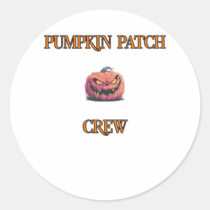 Matching Pumpkin Patch Crew For Family Trip Classi Classic Round Sticker