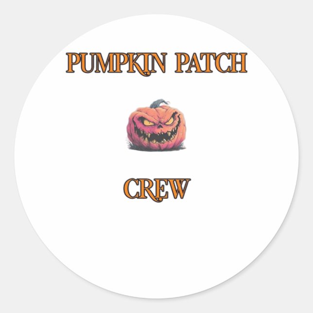 Matching Pumpkin Patch Crew For Family Trip Classi Classic Round Sticker (Front)