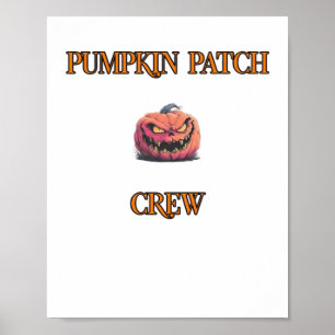 Matching Pumpkin Patch Crew For Family Trip Classi Poster