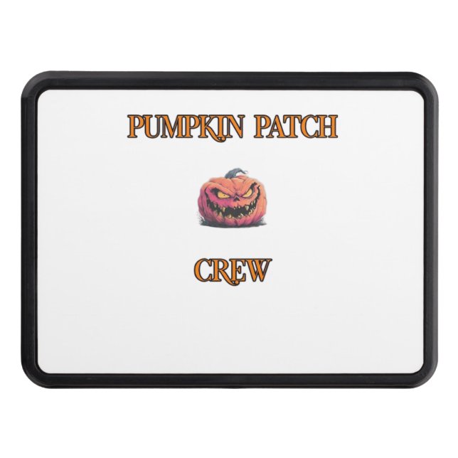 Matching Pumpkin Patch Crew For Family Trip Classi Trailer Hitch Cover (Front)