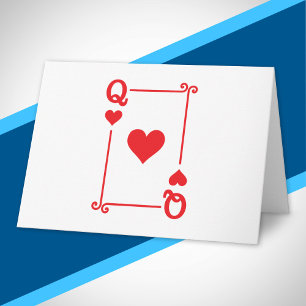 Matching Queen Hearts Suit Playing Cards Modern