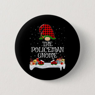 Matching Red Buffalo Plaid The Policeman Gnome Chr 2 Inch Round Button
