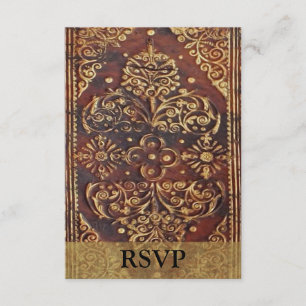Matching RSVP Vintage Antique Book Image Card