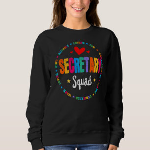 Matching Secretary Squad Or Team Back To School Ad Sweatshirt