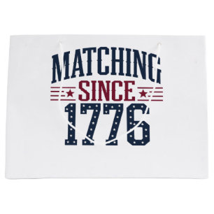 Matching Since 1776 250th Anniversary 4th of July Large Gift Bag