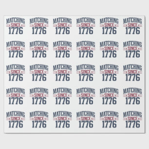 Matching Since 1776 250th Anniversary 4th of July  Wrapping Paper