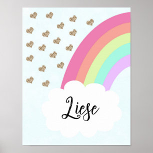 Matching Sister Rainbows Left Arch Poster