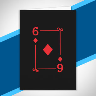 Matching Six Diamonds Suit Playing Cards Modern 6