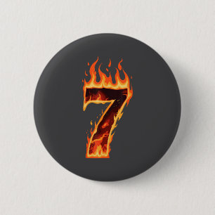 Matching Six Seven Flaming Ice Funny Meme 67 Coupl 2 Inch Round Button