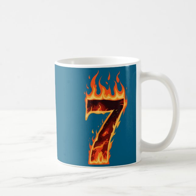 Matching Six Seven Flaming Ice Funny Meme 67 Coupl Coffee Mug (Right)