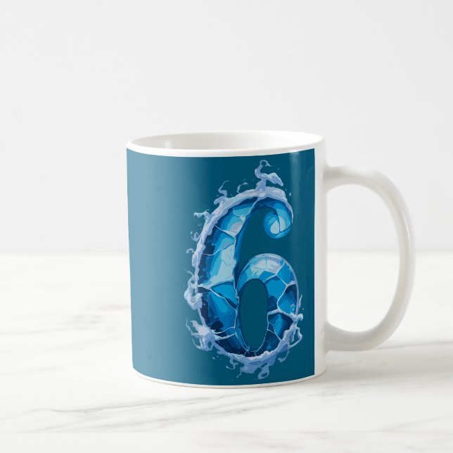 Matching Six Seven Flaming Ice Funny Meme 67 Coupl Coffee Mug (Right)
