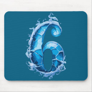 Matching Six Seven Flaming Ice Funny Meme 67 Coupl Mouse Pad