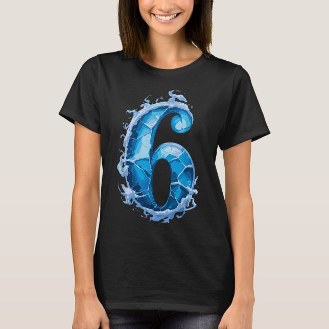 Matching Six Seven Flaming Ice Funny Meme 67 Coupl T-Shirt (Front)
