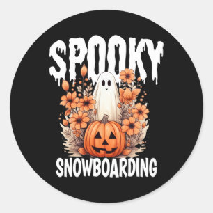 Matching Snowboarding Halloween Family Costume  Classic Round Sticker