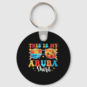 Matching Summer Family Vacation Beach Trip Aruba  Keychain
