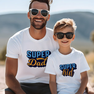 Matching Super Kid & Super Dad Sidekick Father Son Tri-Blend Shirt