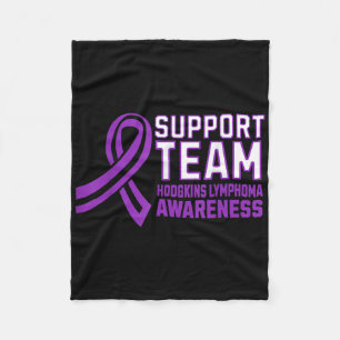 Matching Support Team Hodgkins Lymphoma Awareness Fleece Blanket