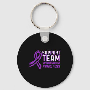 Matching Support Team Hodgkins Lymphoma Awareness  Keychain