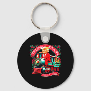 Matching Trump Train Coming To Town Trump 2024 Xma Keychain