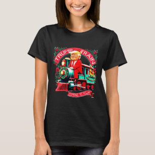 Matching Trump Train Coming To Town Trump 2024 Xma T-Shirt